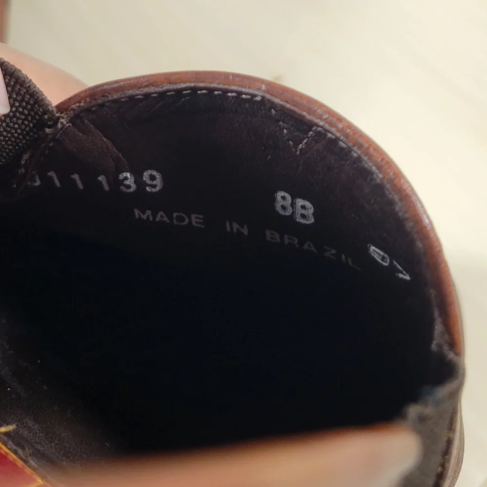 Vintage Cole Haan Country Brown Leather Lug Heel Slip-on Loafer Shoe Size 8 B - Picture 8 of 14